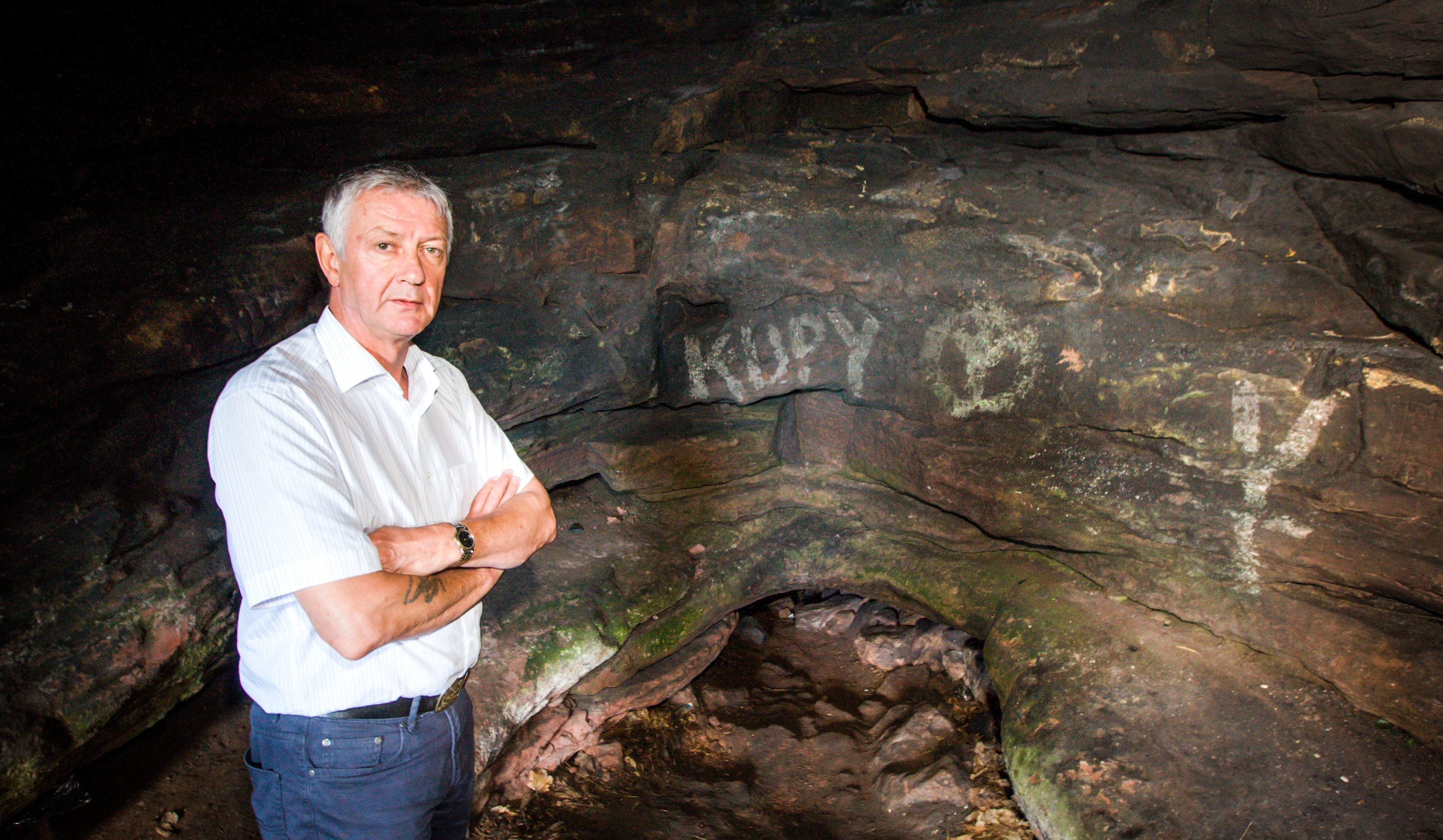 Vandals strike at ancient Fife caves