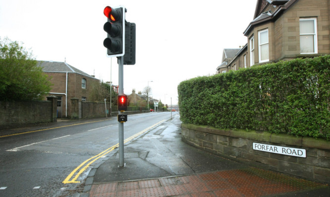 Forfar Road close to where the break in took place. The Courier