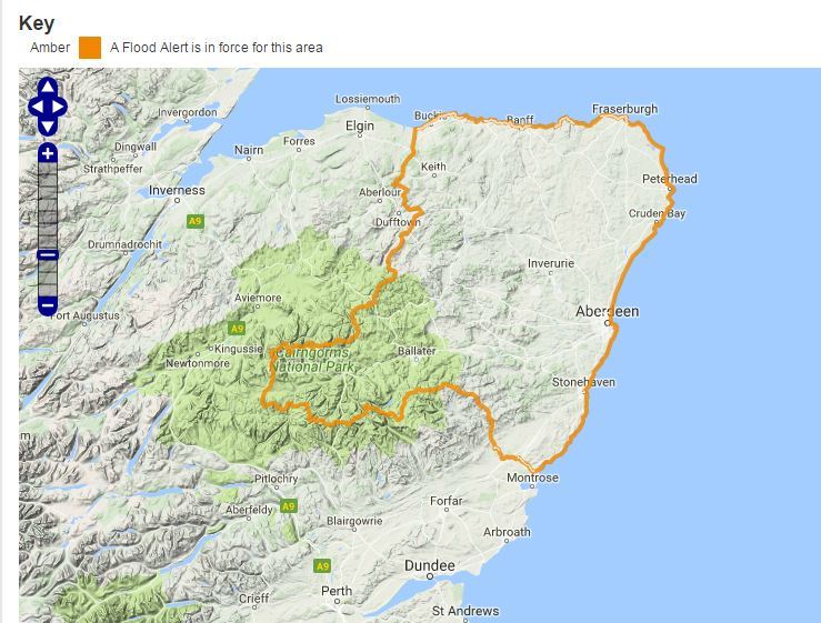 Sepa issues flood alert for Mearns as heavy rain batters East Coast ...