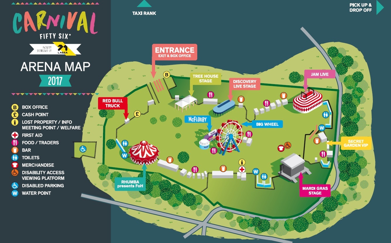 Layout of Dundee music festival Carnival 56 revealed