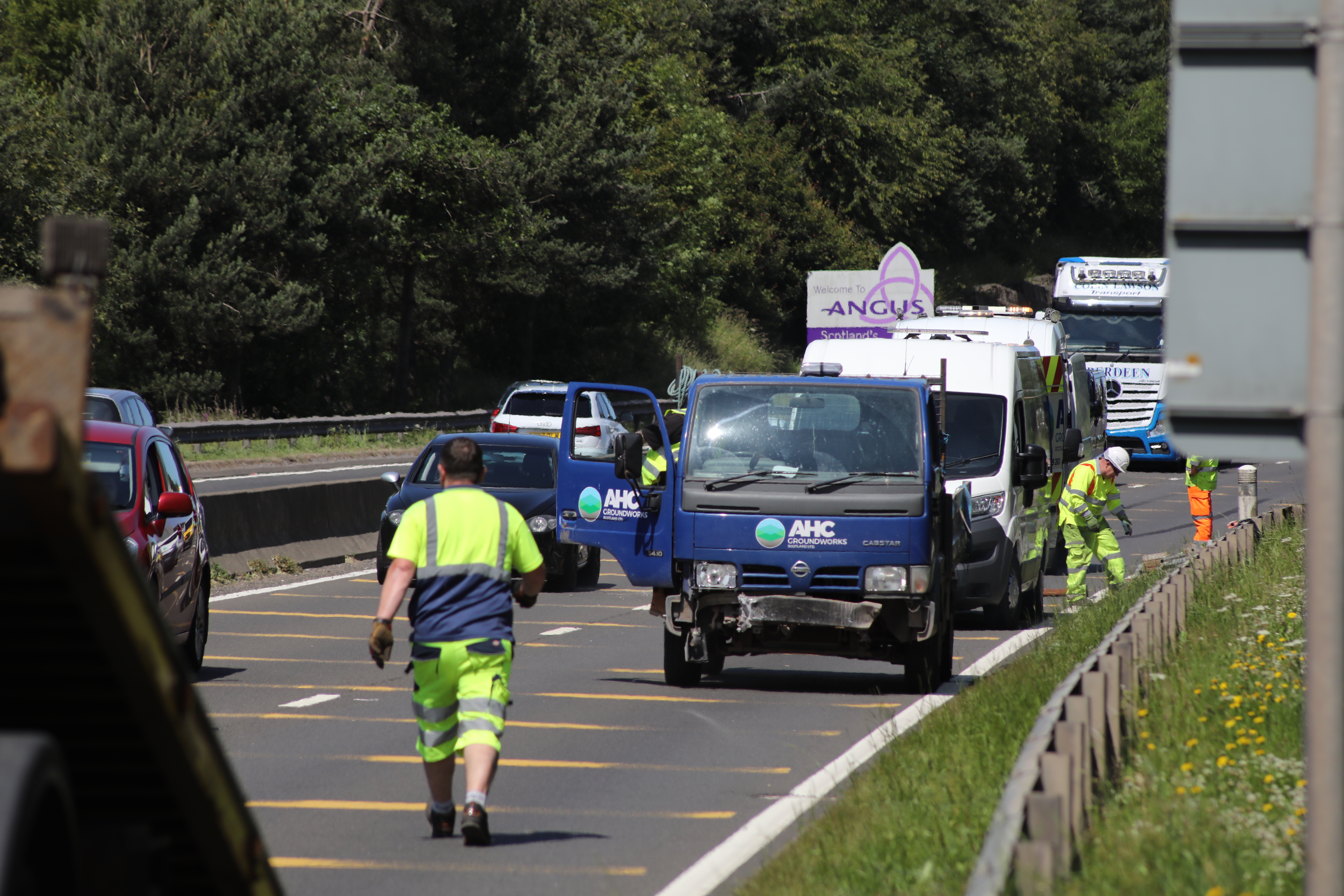 VIDEO A90 reopens after accident near Dundee causes queues