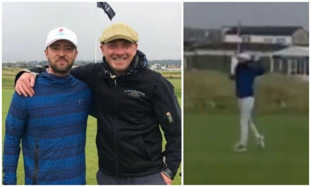 Pop Superstar Justin Timberlake Arrives To Play Golf In