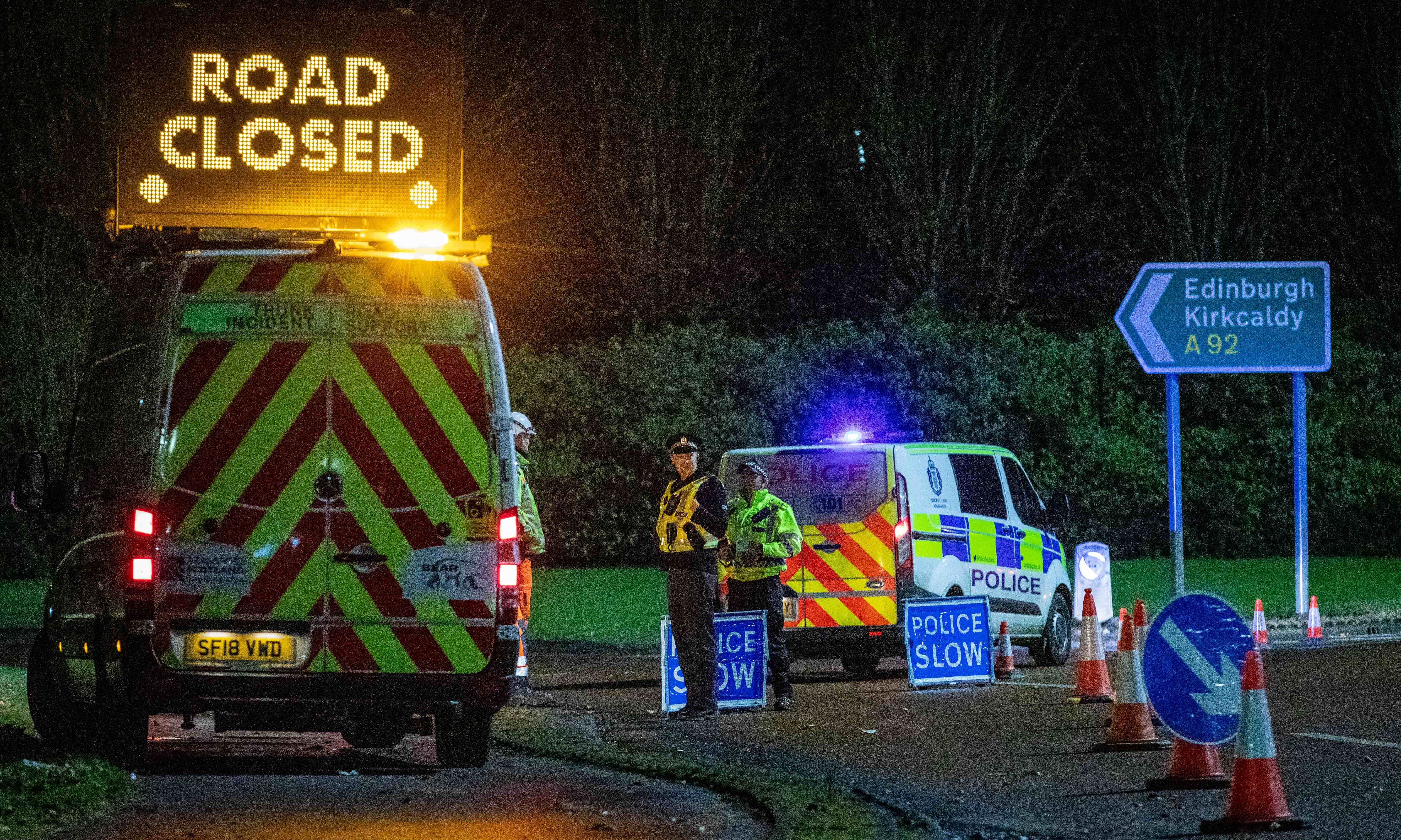 A92 closed in Fife as police and paramedics attend serious crash