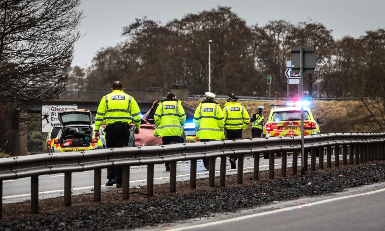 Four In Hospital After Car Flees Police In Perth And Crashes On A90