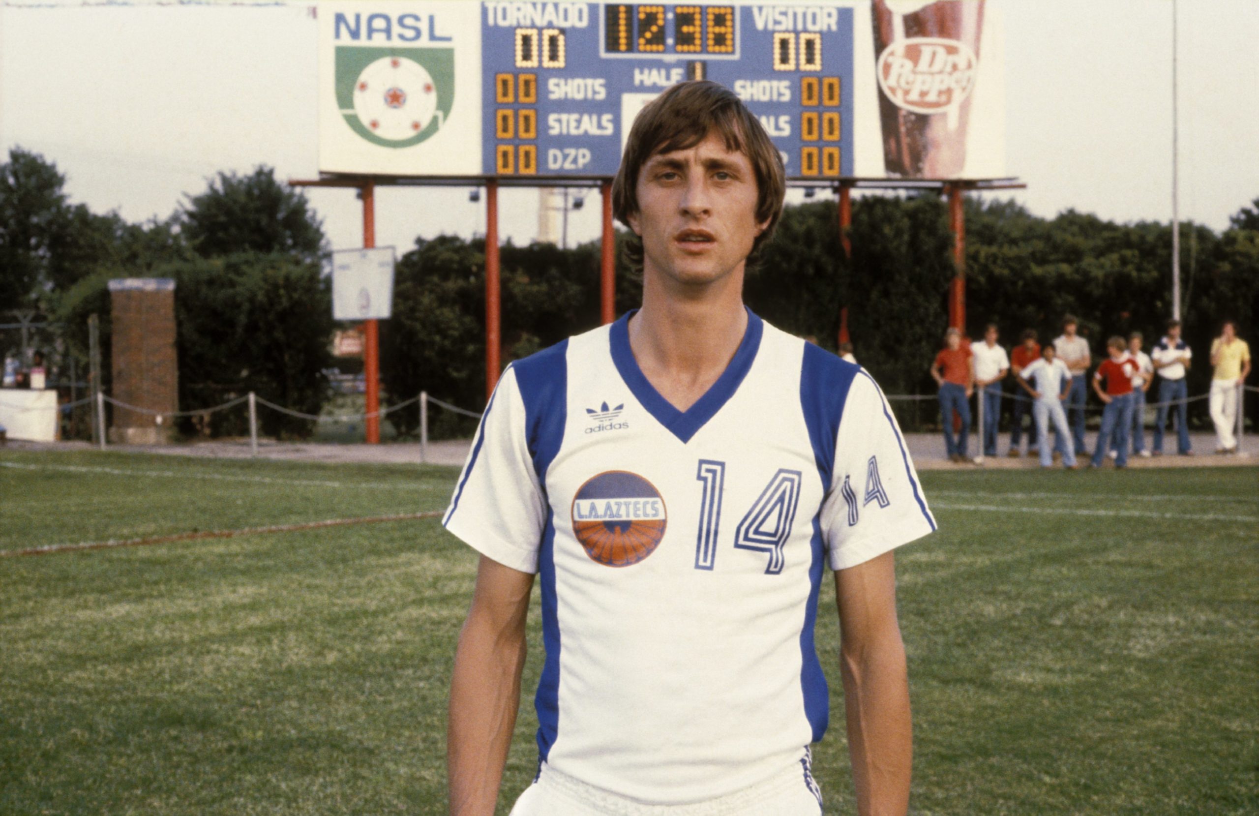 Johan Cruyff of the Los Angeles Aztecs before the Birmingham City v