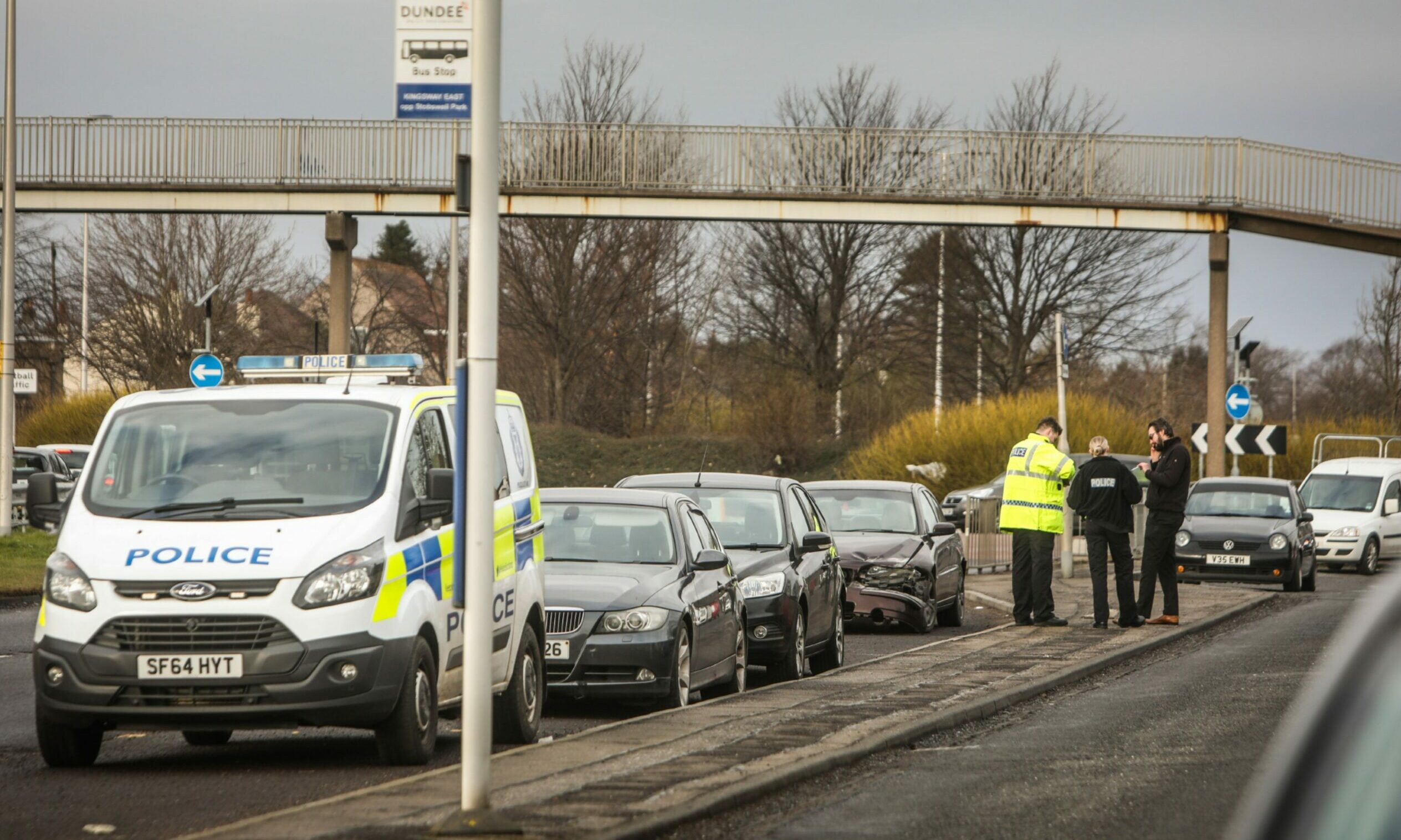 Dundee Kingsway drivers face delays after crash at Pitkerro Road