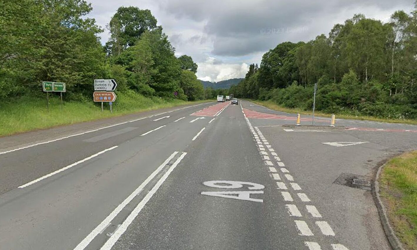 A9 at Dunkeld blocked after collision