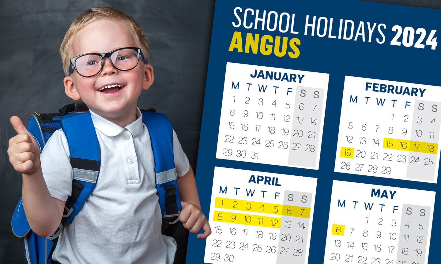 Angus school holidays 2024 with printerfriendly calendars