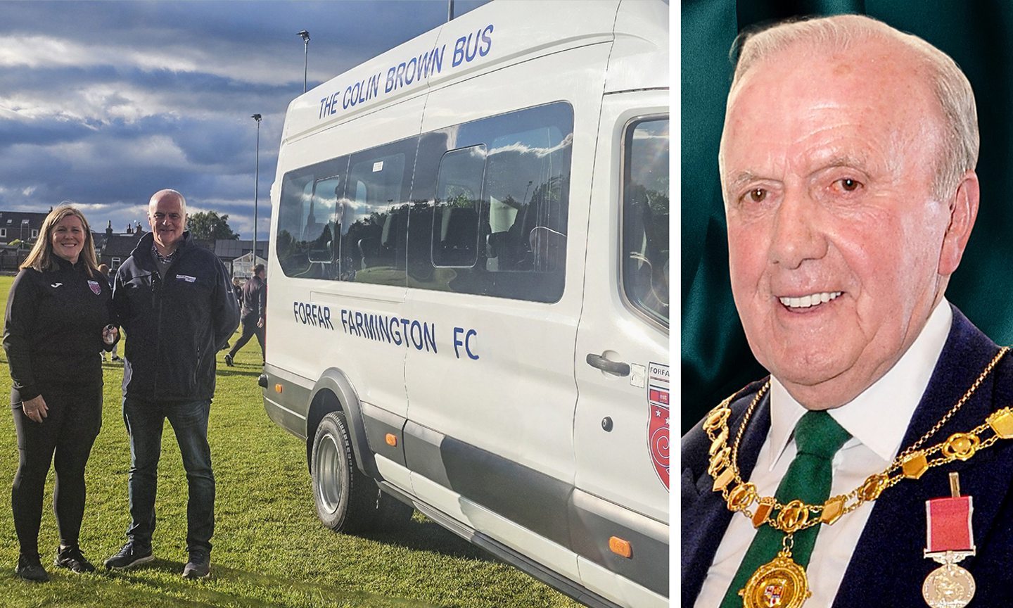 Forfar Farmington minibus gift will keep name of founder Colin Brown alive