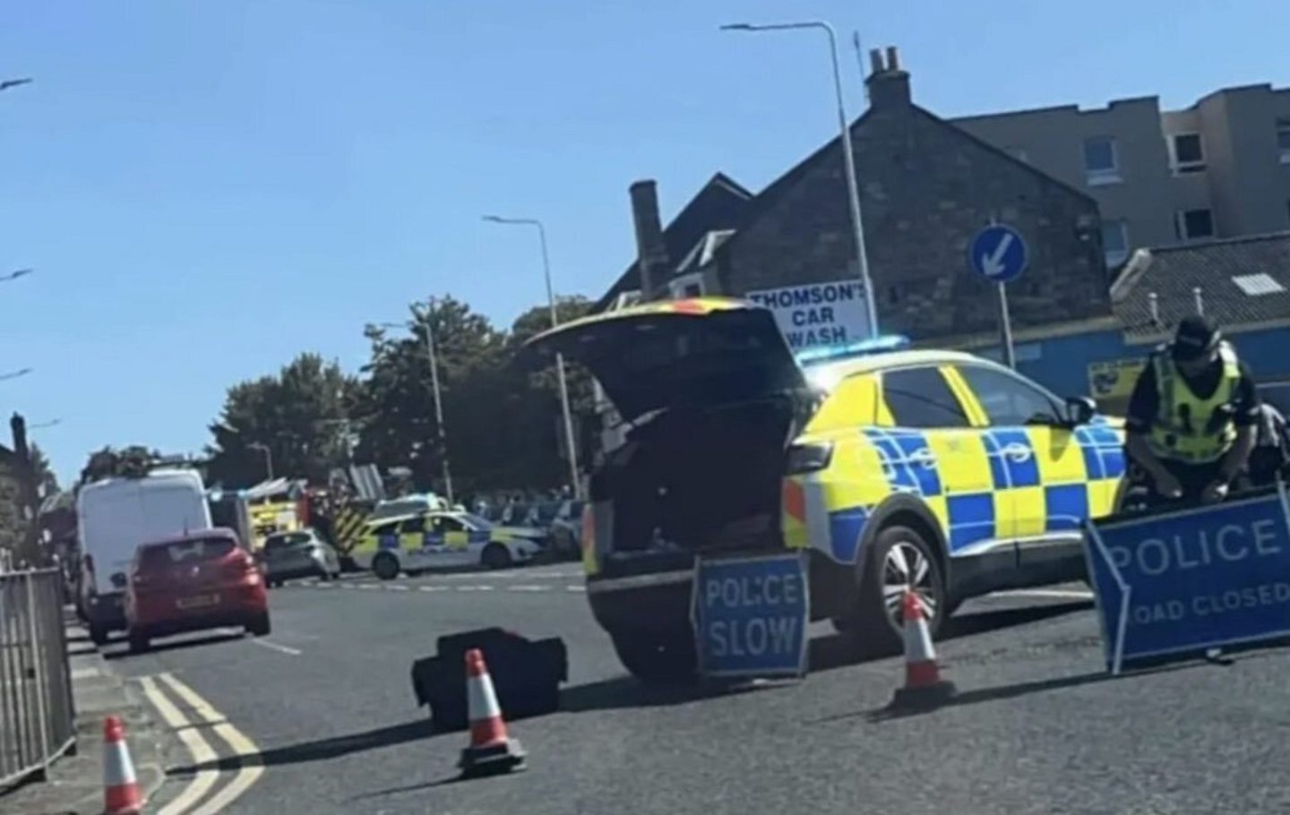 St Clair Street: Car lands on roof in Kirkcaldy crash