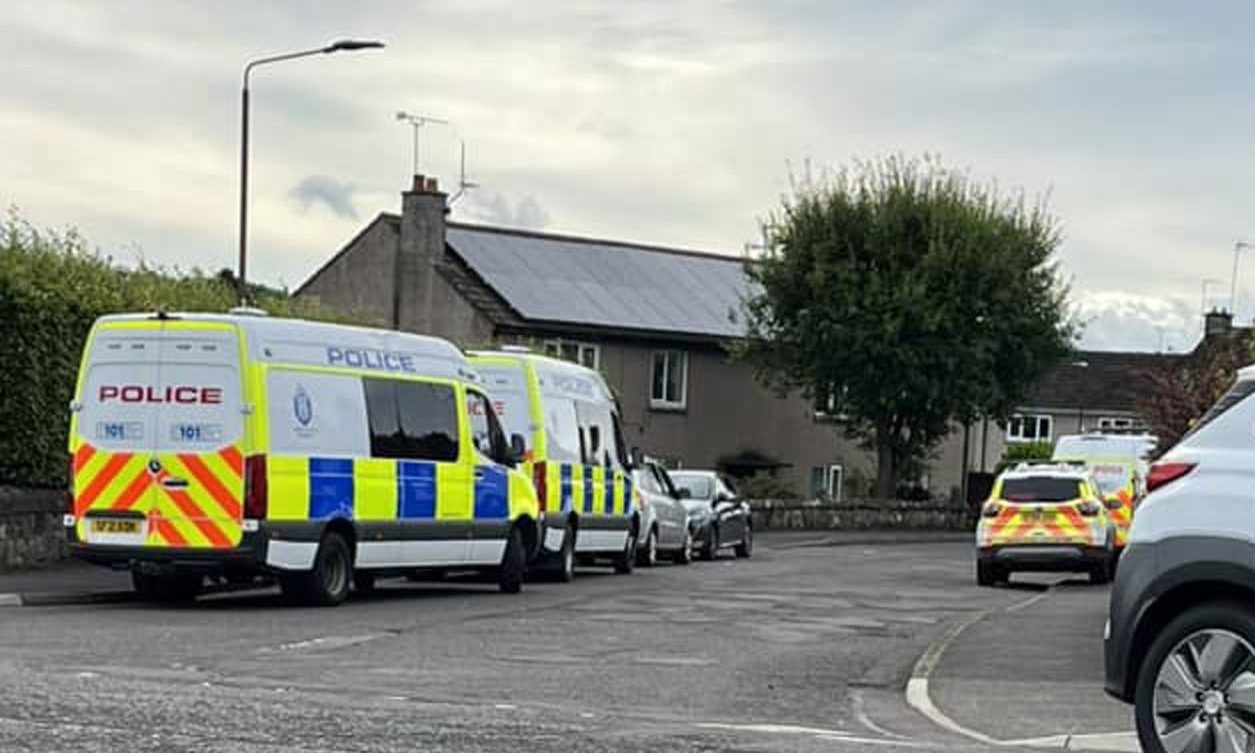 Riot police raid home on Albert Street, Dunblane