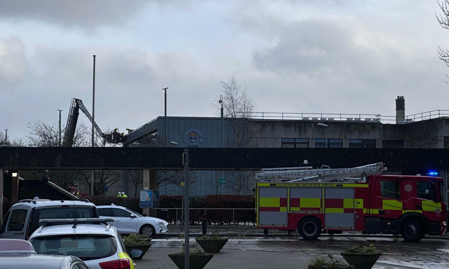 Roof of building damaged at Ninewells Hospital