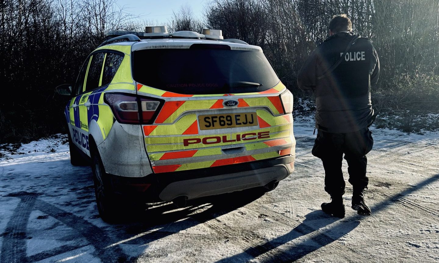 Police at Townhill Country Park in search for Norma Sinclair, 71