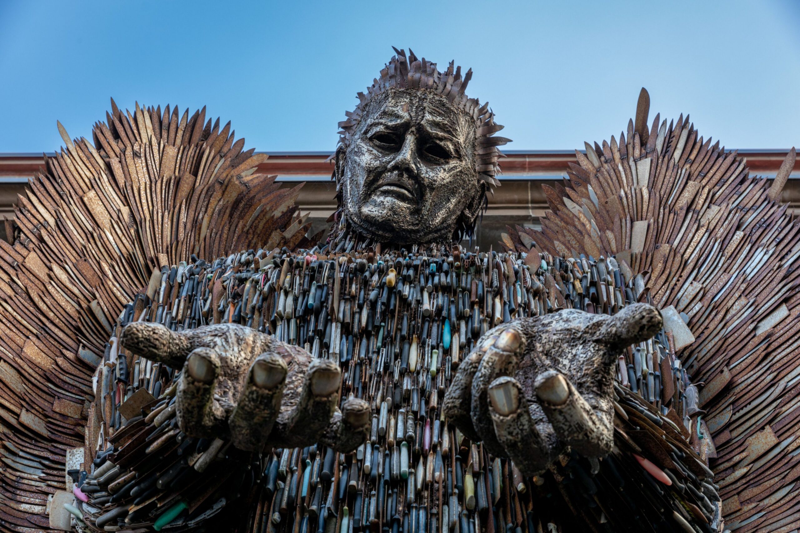 Perth’s Knife Angel statue set for torchlit send-off from city